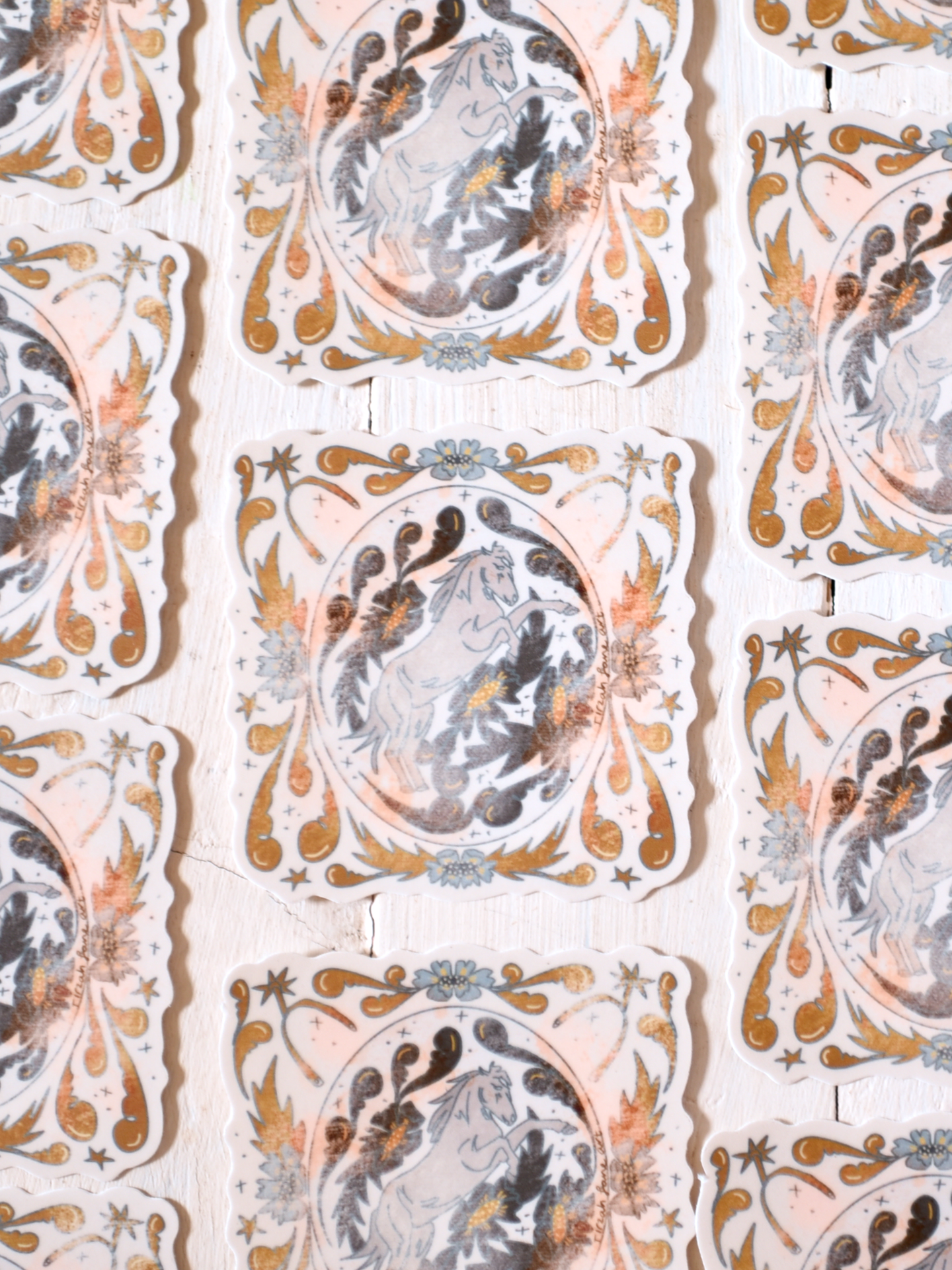 Bloomin' Bronc Western Cowgirl Waterproof Sticker